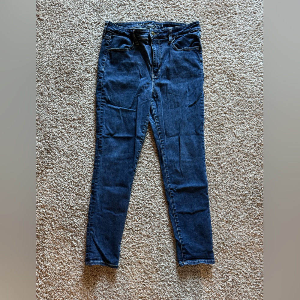 American Eagle dark washed high waisted jeggings